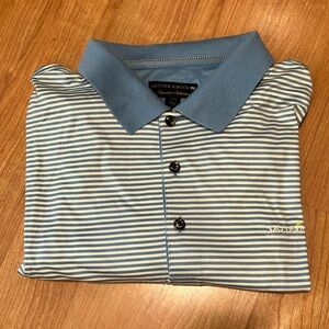 NEW Cutter & Buck Division Stripe Men’s Seastar S/S Polo XL